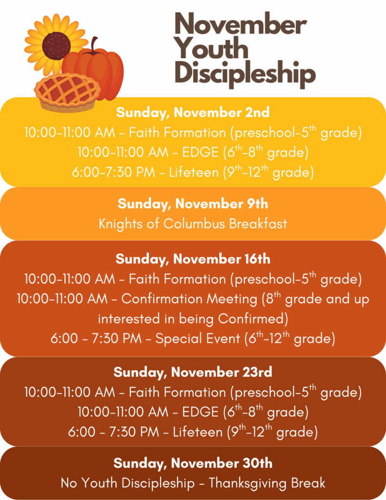 November 2025 Youth Discipleship